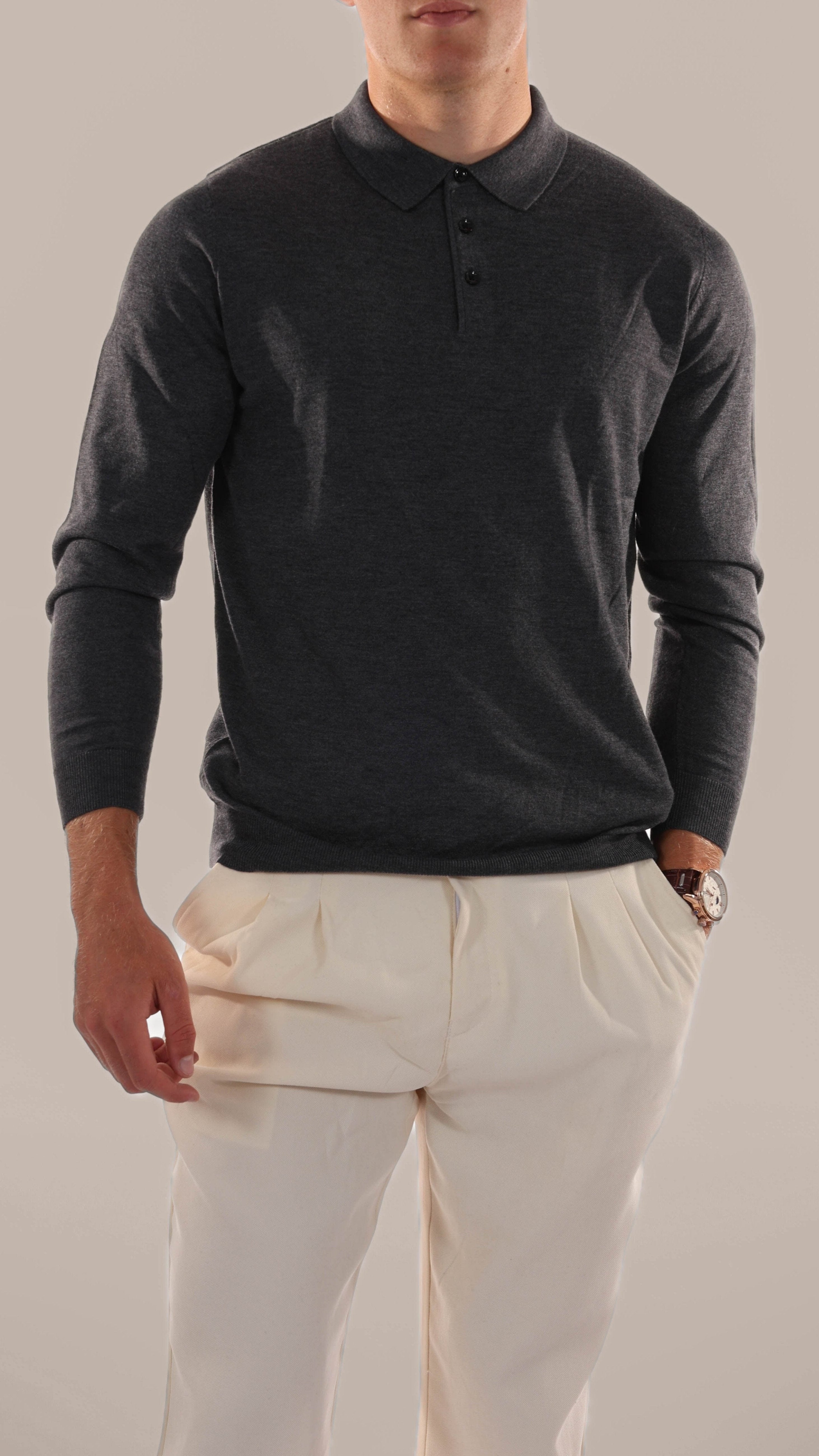 Vincent - Polo Old Money à Manches Longues