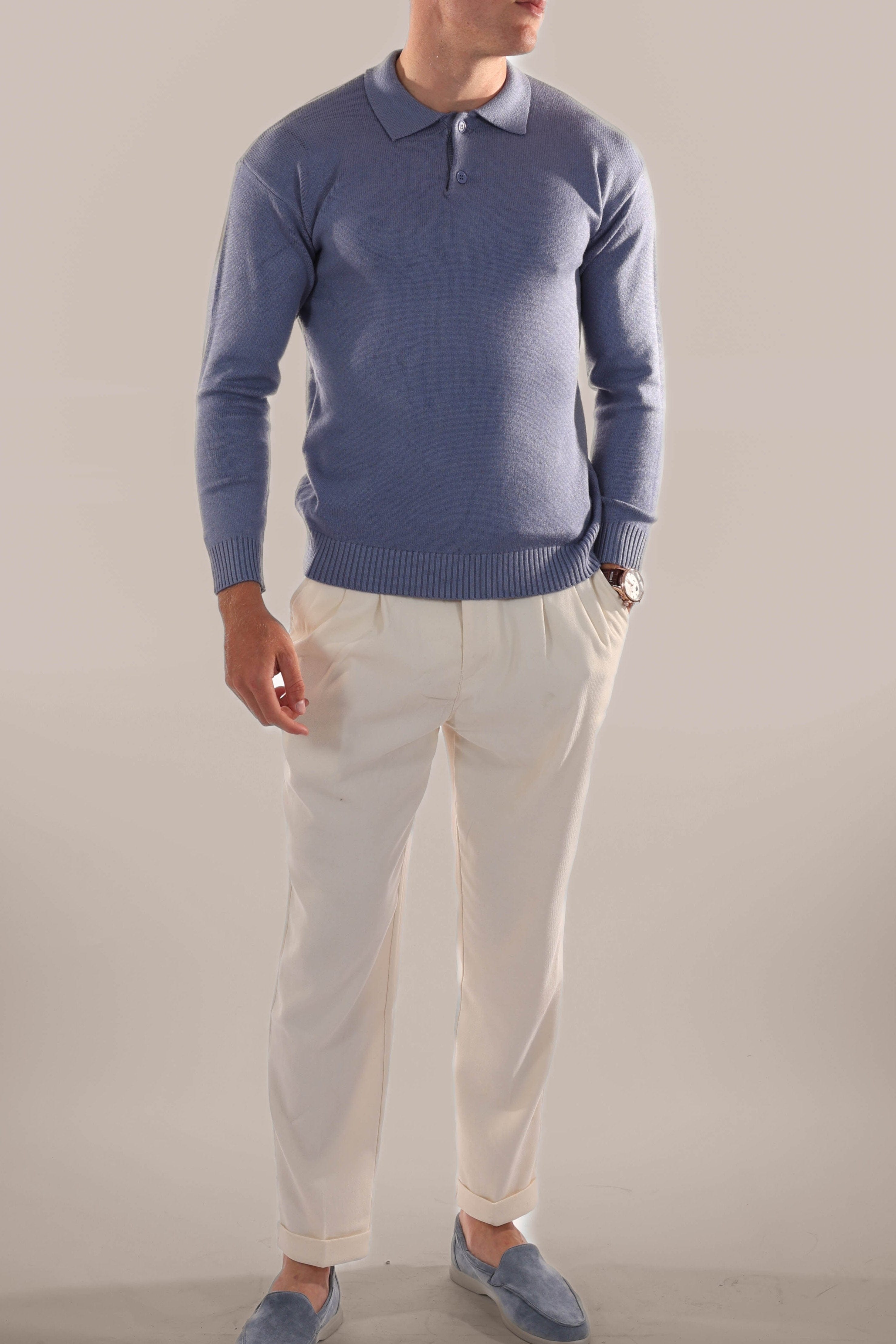 Vincent - Polo Old Money à Manches Longues