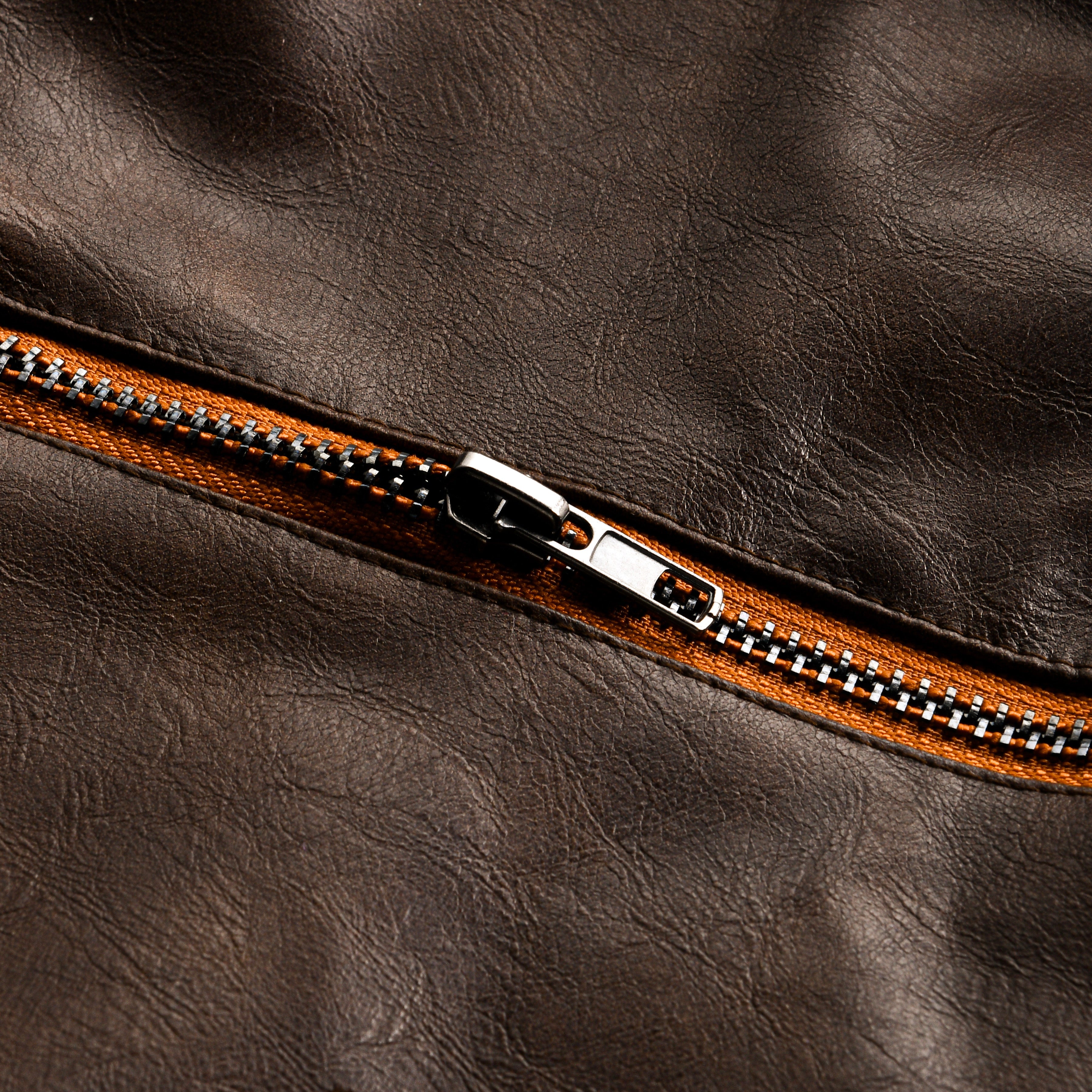 Veste en cuir classique vintage marron pour homme – Style hivernal entre-saison pour homme 2025