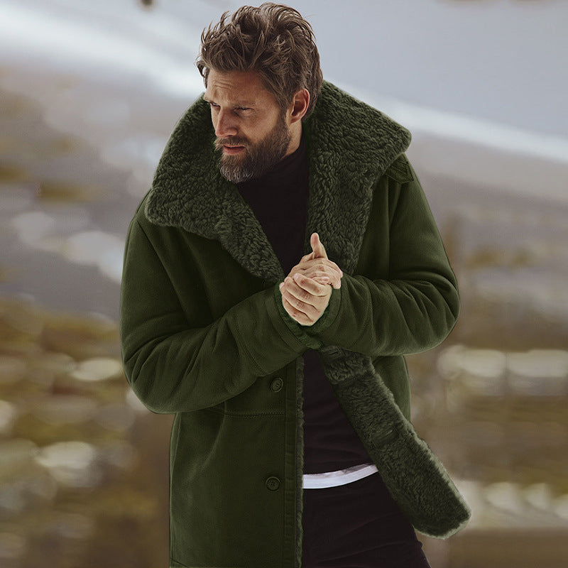 Cristino - Manteau d'Hiver Chaud pour Hommes avec Col en Laine 2025