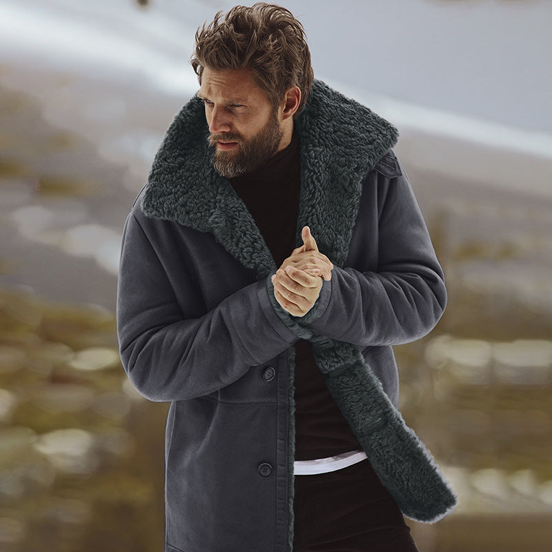 Cristino - Manteau d'Hiver Chaud pour Hommes avec Col en Laine 2025