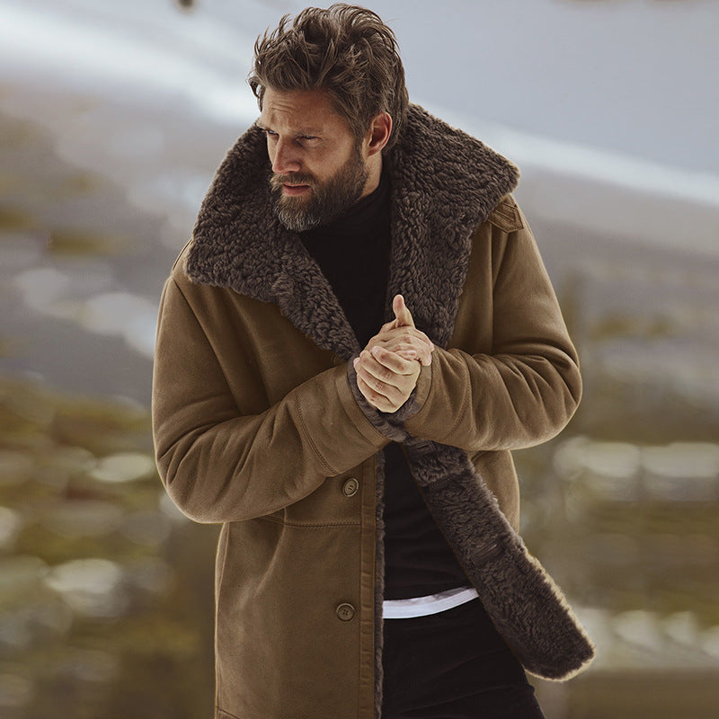 Cristino - Manteau d'Hiver Chaud pour Hommes avec Col en Laine 2025
