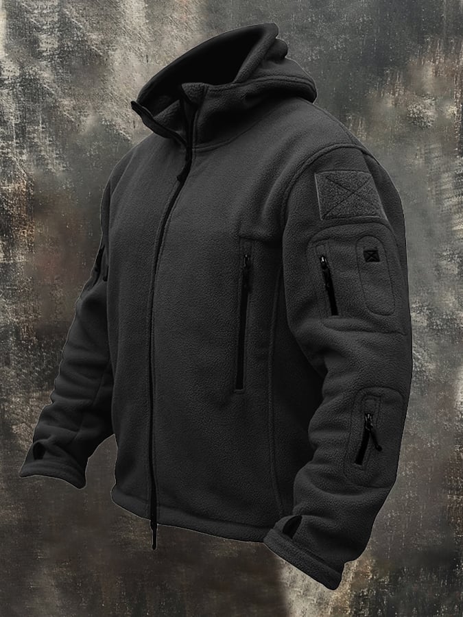 MAISON CLÉMENT PARIS™ | VESTE HOMME POLAIRE À CAPUCHE ZIPPÉE