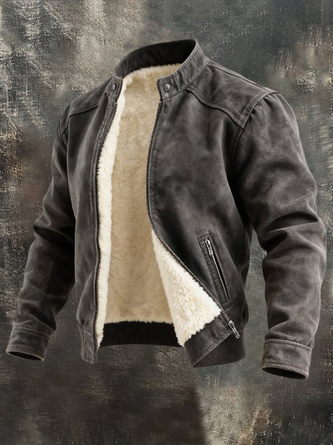 MAISON CLÉMENT PARIS™ | BLOUSON EN CUIR HOMME DOUBLURE FAUSSE FOURRURE