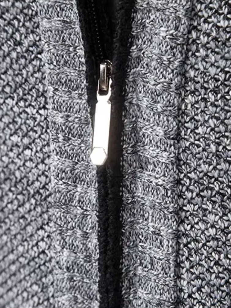 Gilet en Maille Élégant à Zip Complet