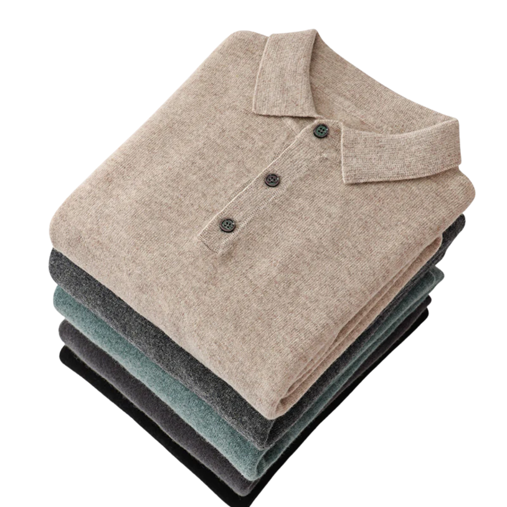 Polo en Cachemire 100% Style Old Money