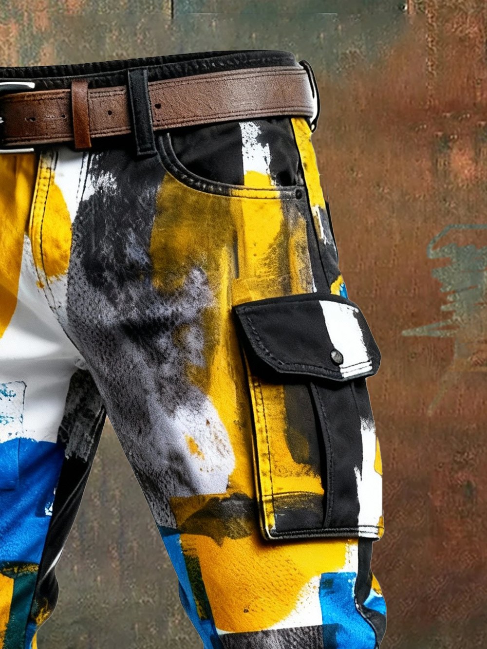 MAISON CLÉMENT PARIS™ | PANTALON CARGO MOTIF GÉOMÉTRIQUE HOMME TACTIQUE