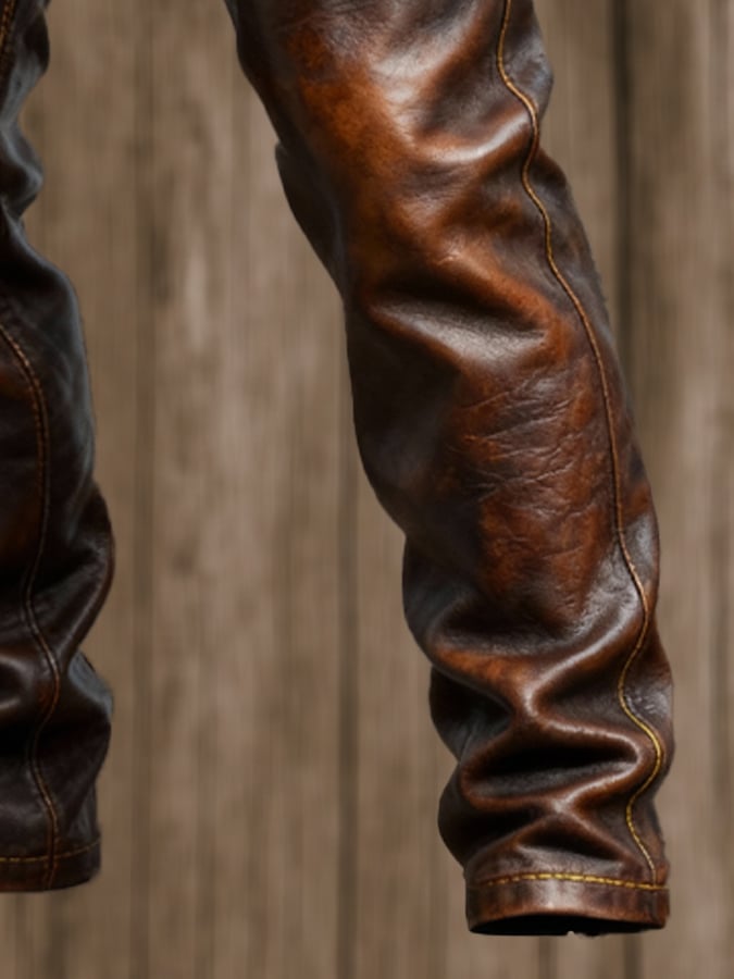 MAISON CLÉMENT PARIS™ | PANTALON CARGO EN CUIR HOMME