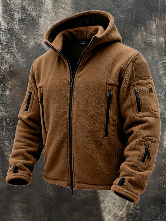 MAISON CLÉMENT PARIS™ | VESTE HOMME POLAIRE À CAPUCHE ZIPPÉE