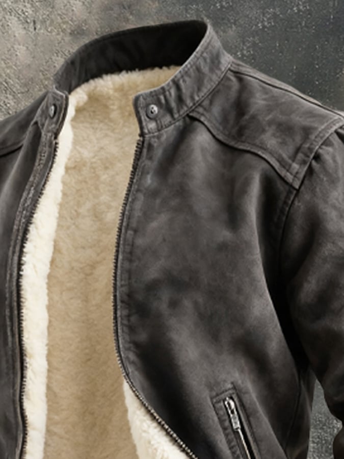 MAISON CLÉMENT PARIS™ | BLOUSON EN CUIR HOMME DOUBLURE FAUSSE FOURRURE