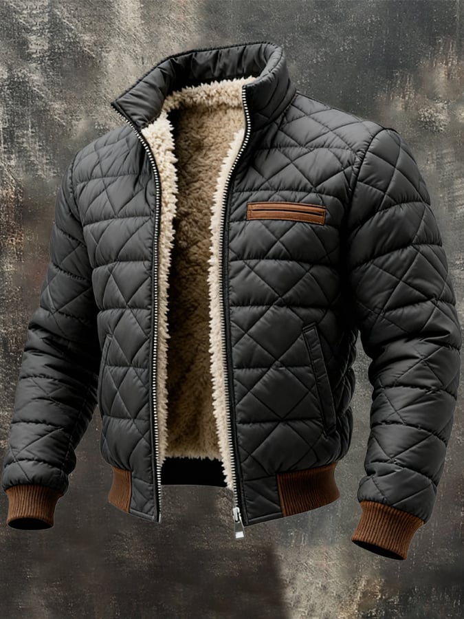 MAISON CLÉMENT PARIS™ | VESTE MATELASSÉE HOMME DOUBLÉE CHAUDE NOIR