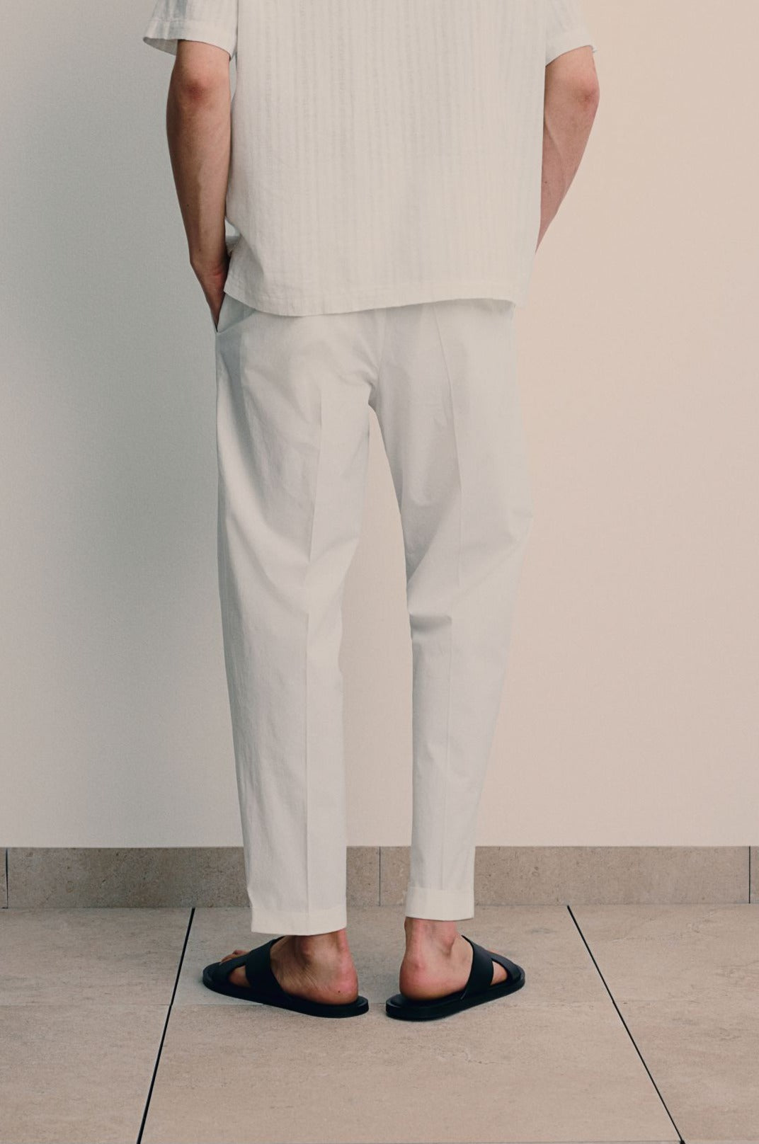 Abel - Pantalon en coton à longueur cheville