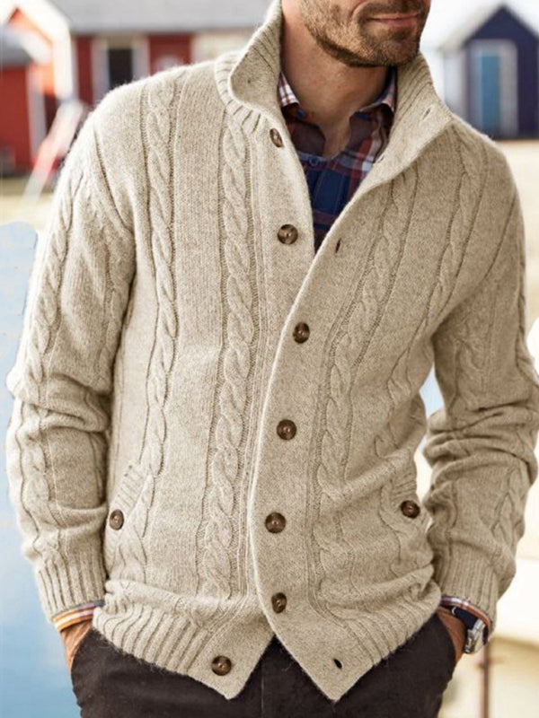 Aljohn | Pull Décontracté Slim Fit en Maille pour Homme Beige
