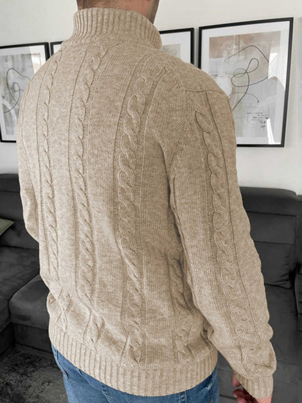 Aljohn | Pull Décontracté Slim Fit en Maille pour Homme Beige