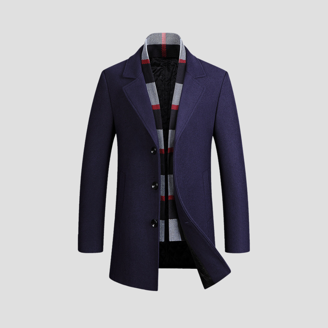 Manteau Classique Élégant pour Homme – Long Overcoat Élégant