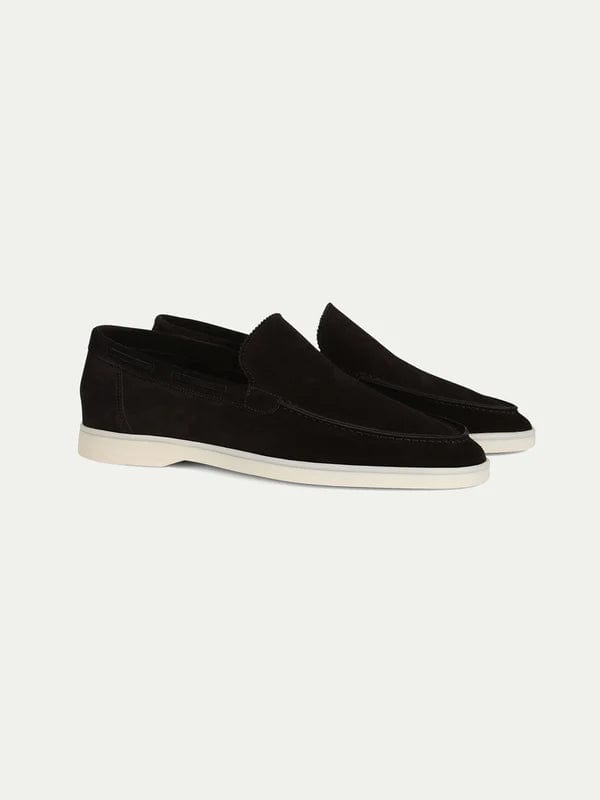OLD MONEY - Mocassins en daim premium noir