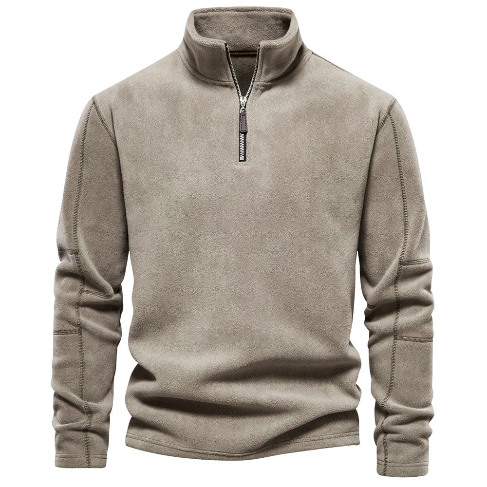 Aqua | Pull Fleece Zippé dans le Style Old Money