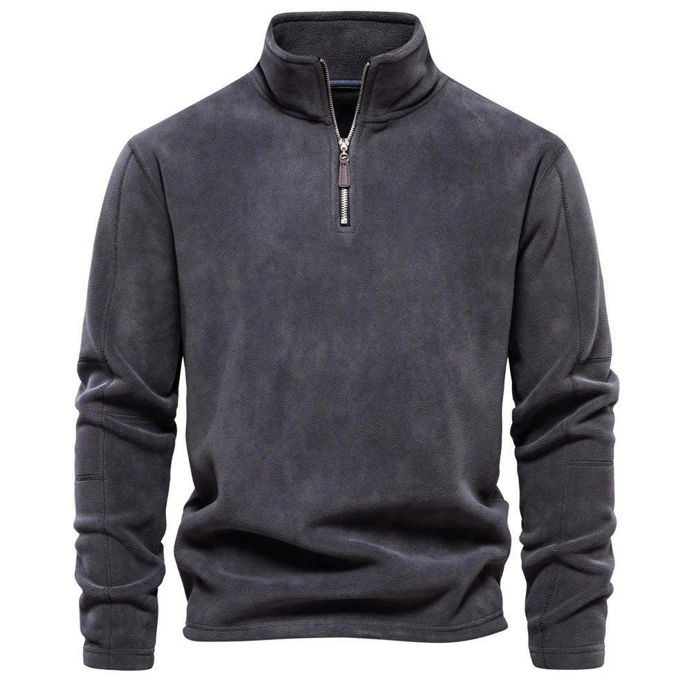 Aqua | Pull Fleece Zippé dans le Style Old Money