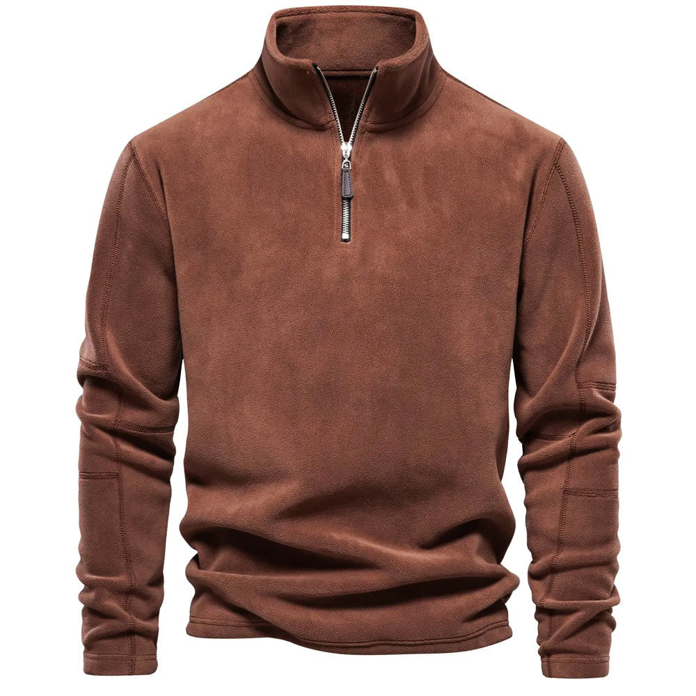 Aqua | Pull Fleece Zippé dans le Style Old Money