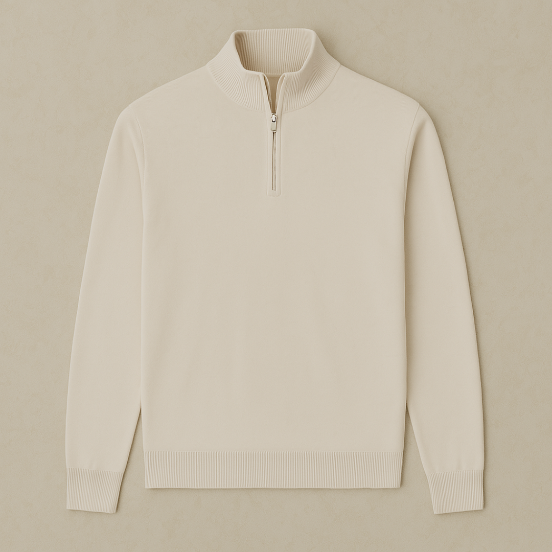 Arwin - Pull Tricoté à Demi-Zip