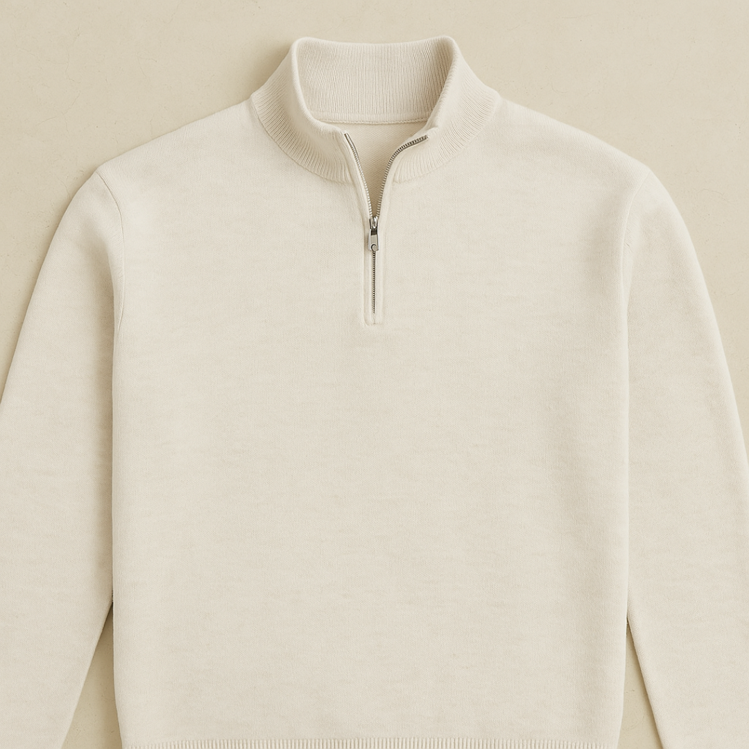 Arwin - Pull Tricoté à Demi-Zip