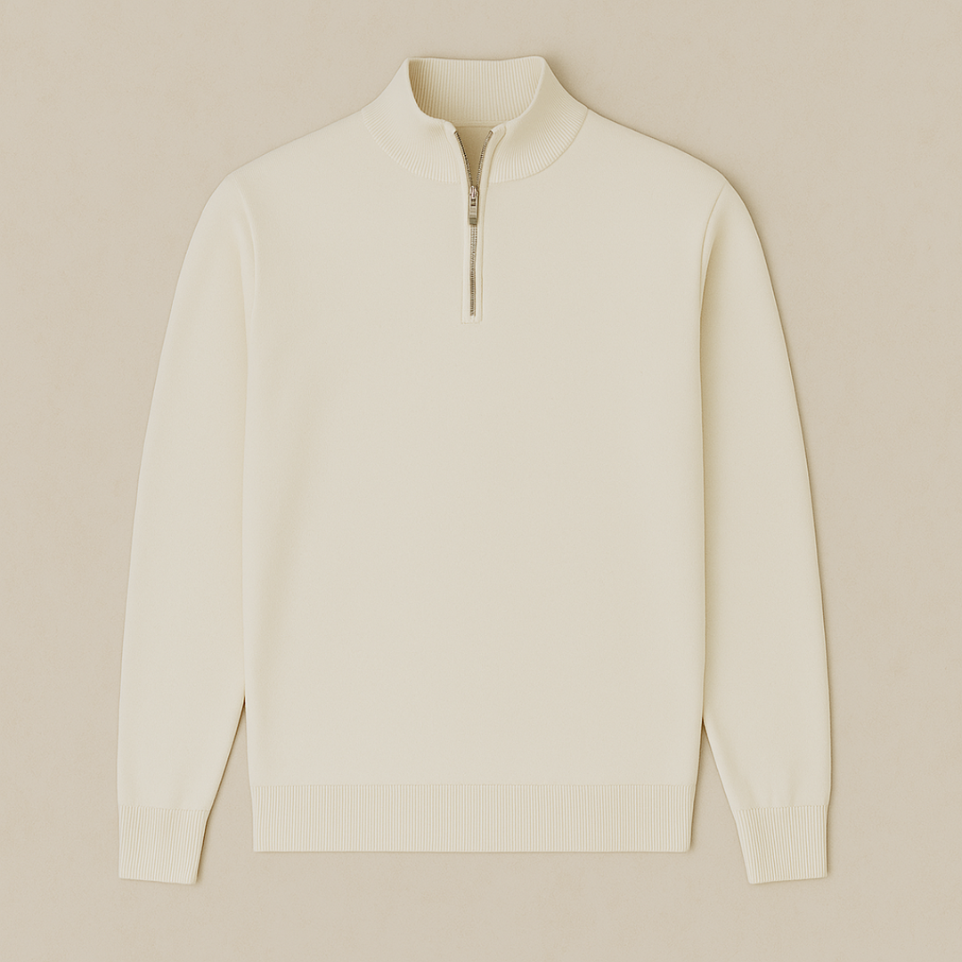 Arwin - Pull Tricoté à Demi-Zip