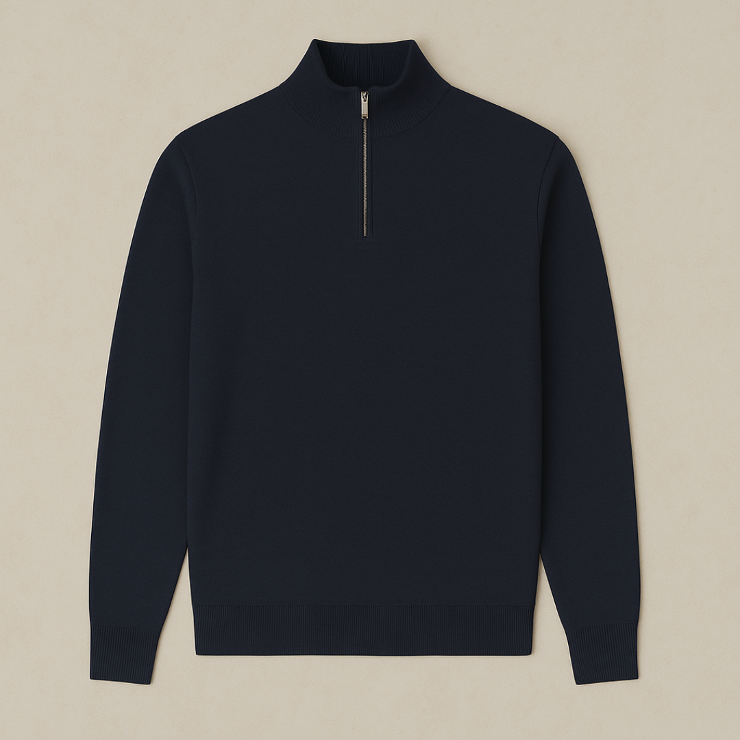 Arwin - Pull Tricoté à Demi-Zip
