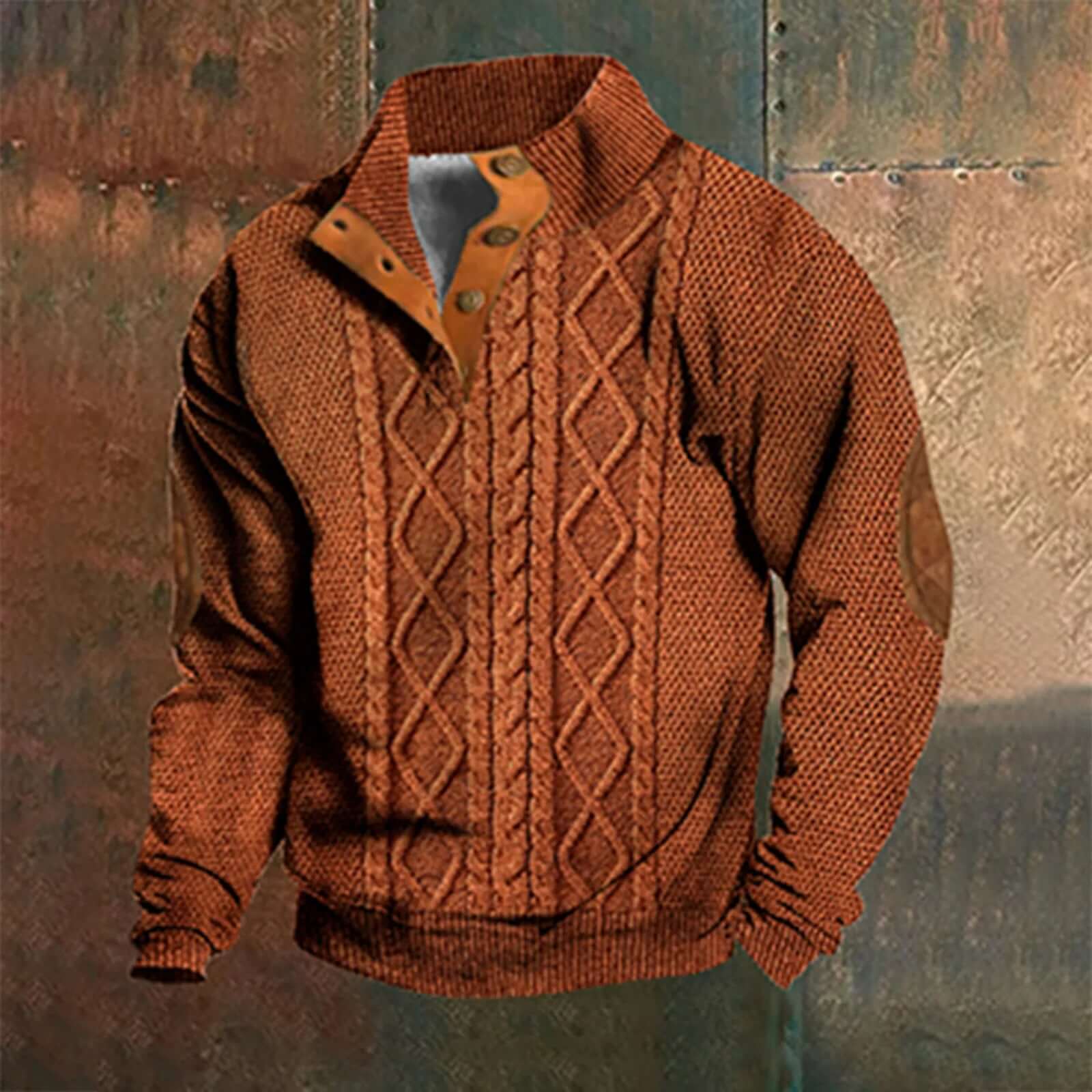 Vespasiano - Pull Casual Retro en Cachemire avec Fermeture Éclair pour Homme