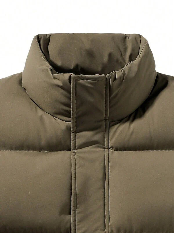 Gilet d'Hiver pour Homme – Veste sans Manches Matelassée Chaleureuse pour Outdoor & Casual – Marron