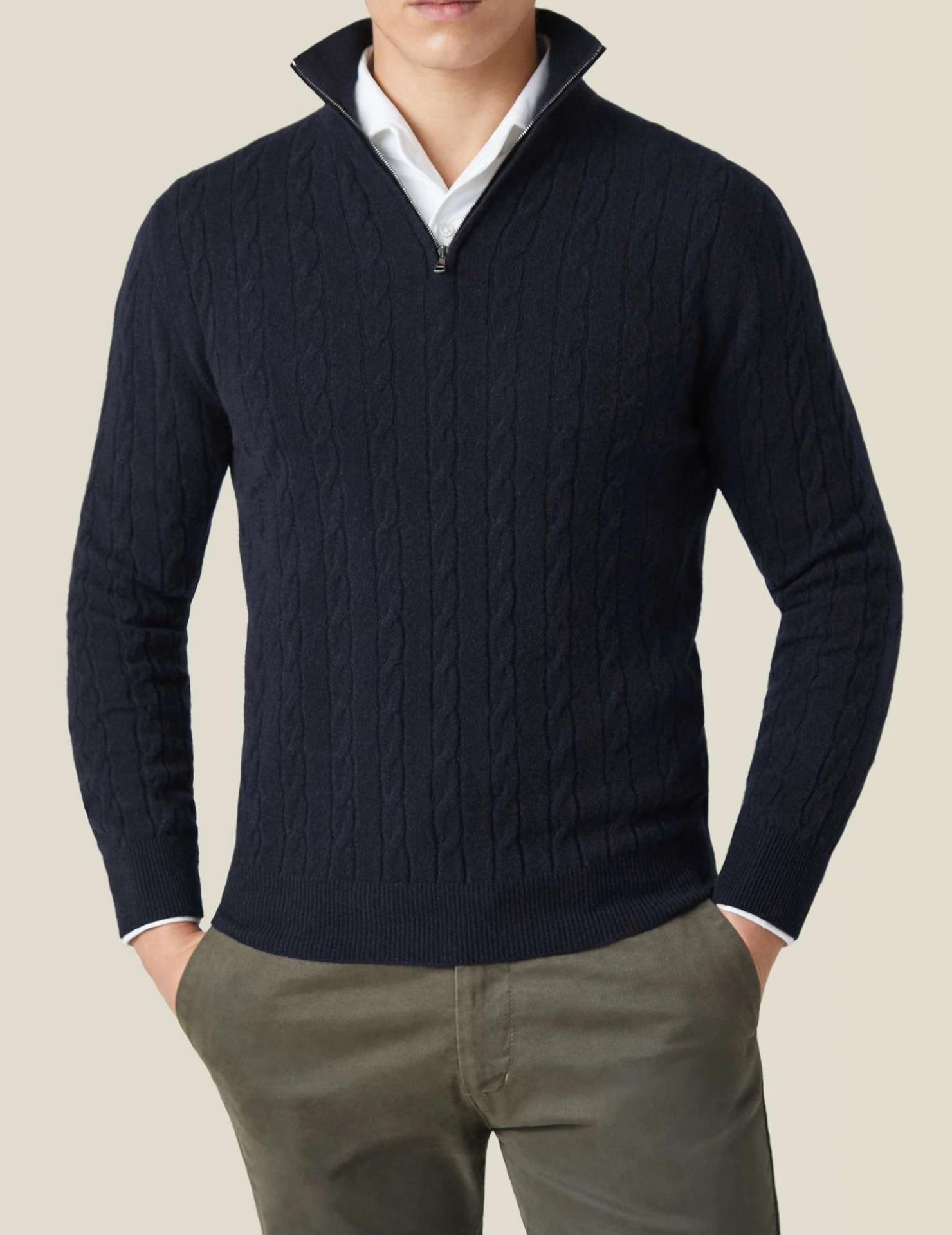 Domingo | Pull en maille torsadée avec motif
