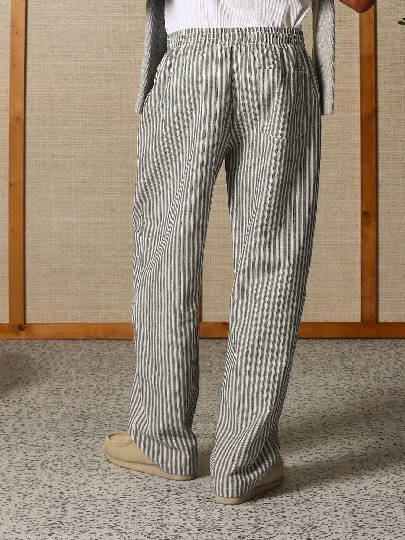 Liam - Pantalon skateur décontracté à rayures