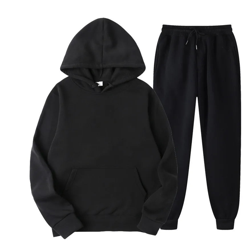 Ensemble de Sport Décontracté pour Homme avec Hoodie - Confortable et Respirant pour l'Automne et l'Hiver