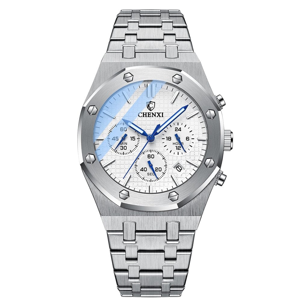 Montre Chronographe en Acier Inoxydable Old-Money 2025