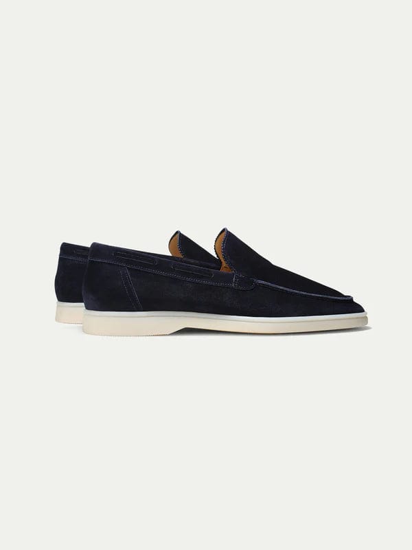 OLD MONEY - Mocassins en daim premium bleu