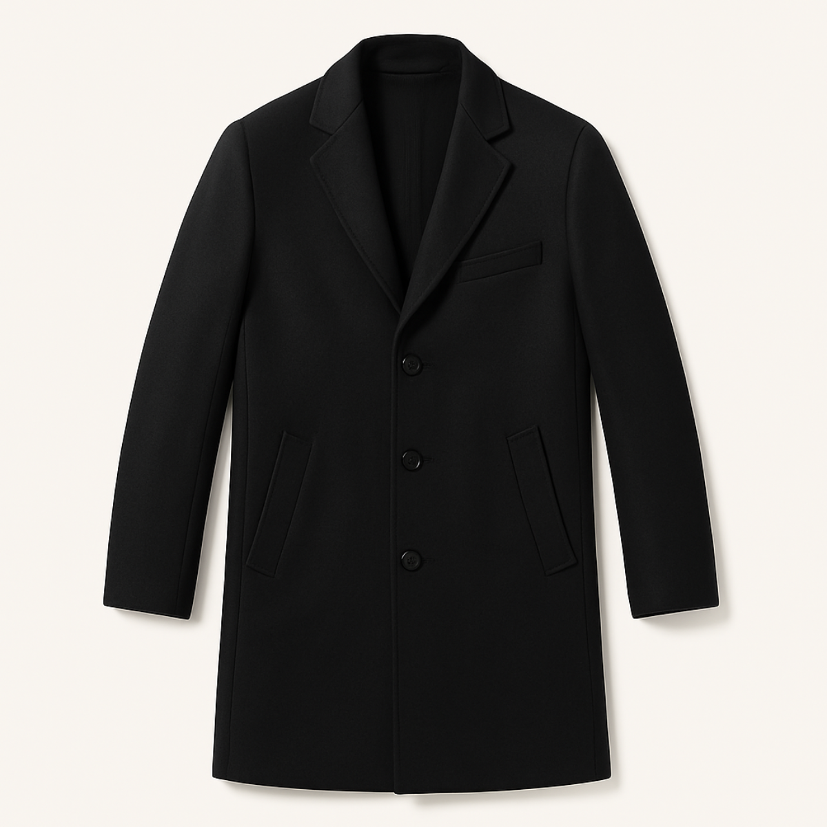 The Dorchester — Manteau d'Hiver en Laine Gris Luxe