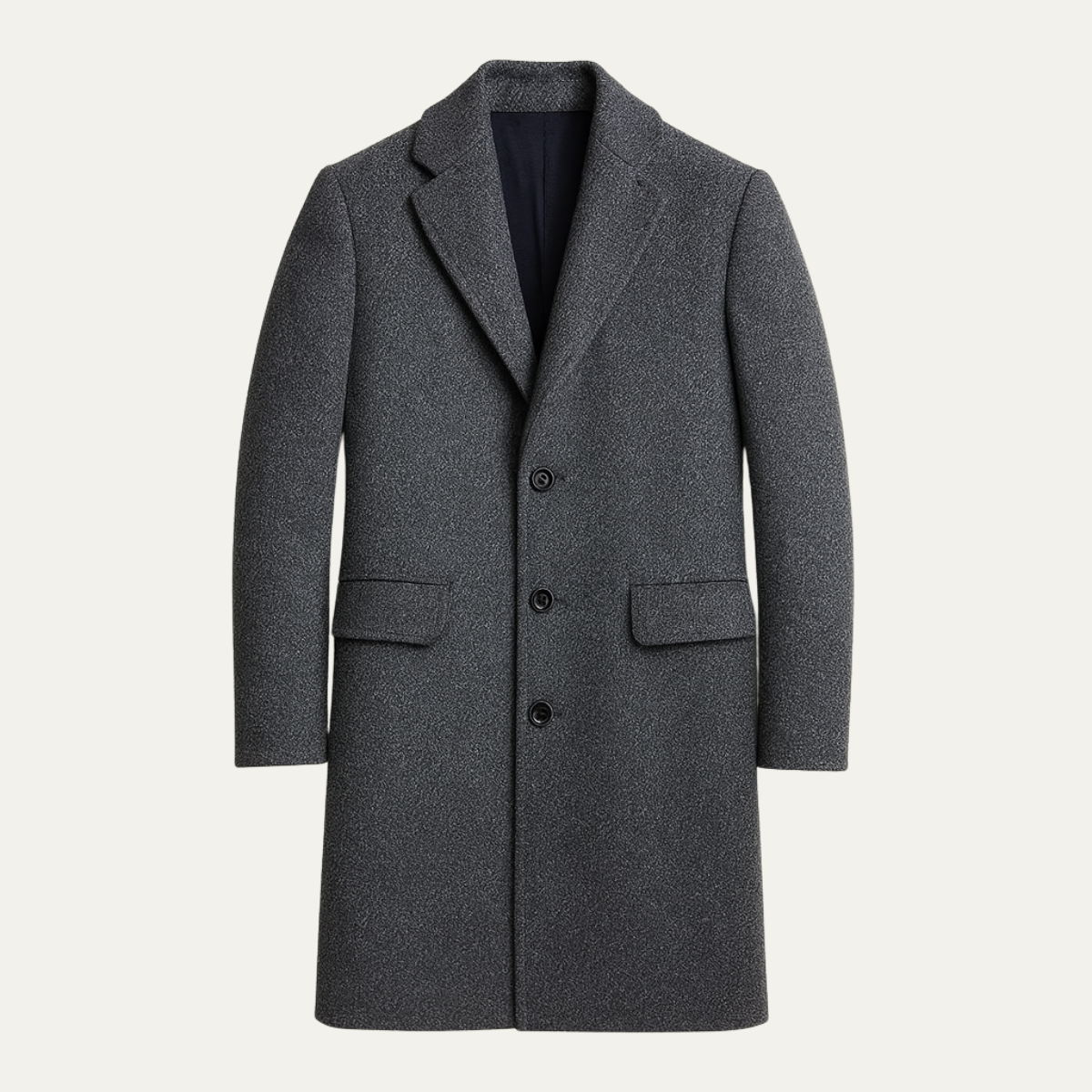 The Dorchester — Manteau d'Hiver en Laine Gris Luxe