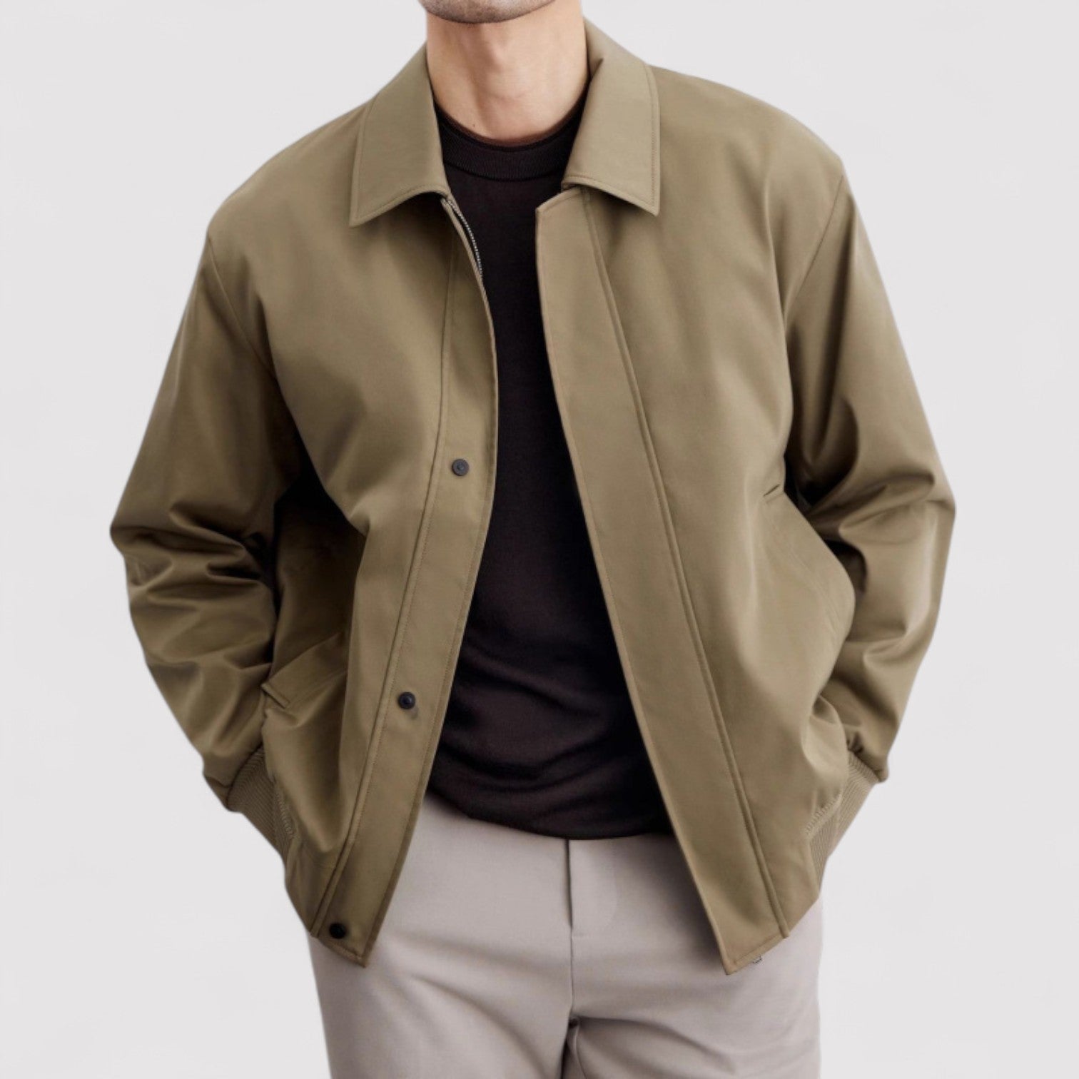Veste de transition beige pour hommes - Hommes modernes