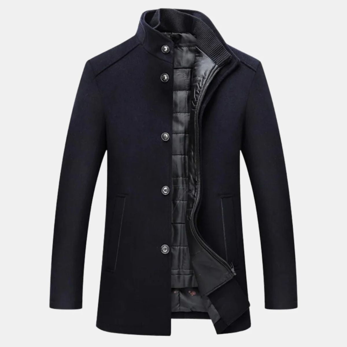 Manteau en Laine Viennois – Trench-coat Classique Long pour Homme