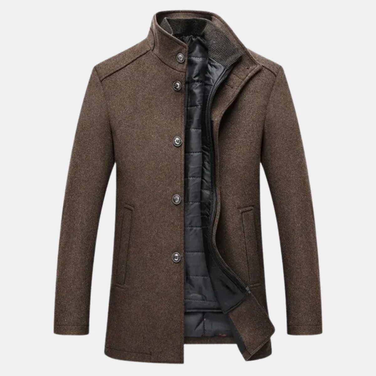 Manteau en Laine Viennois – Trench-coat Classique Long pour Homme