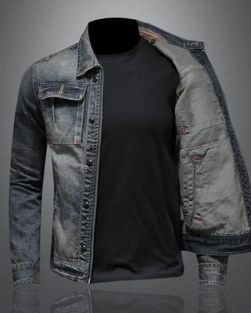 Milano - Veste en denim bleue