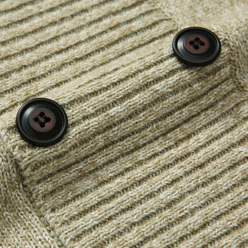 Ramiro - Cardigan en Laine pour Homme Manteau d'Hiver Style Old Money