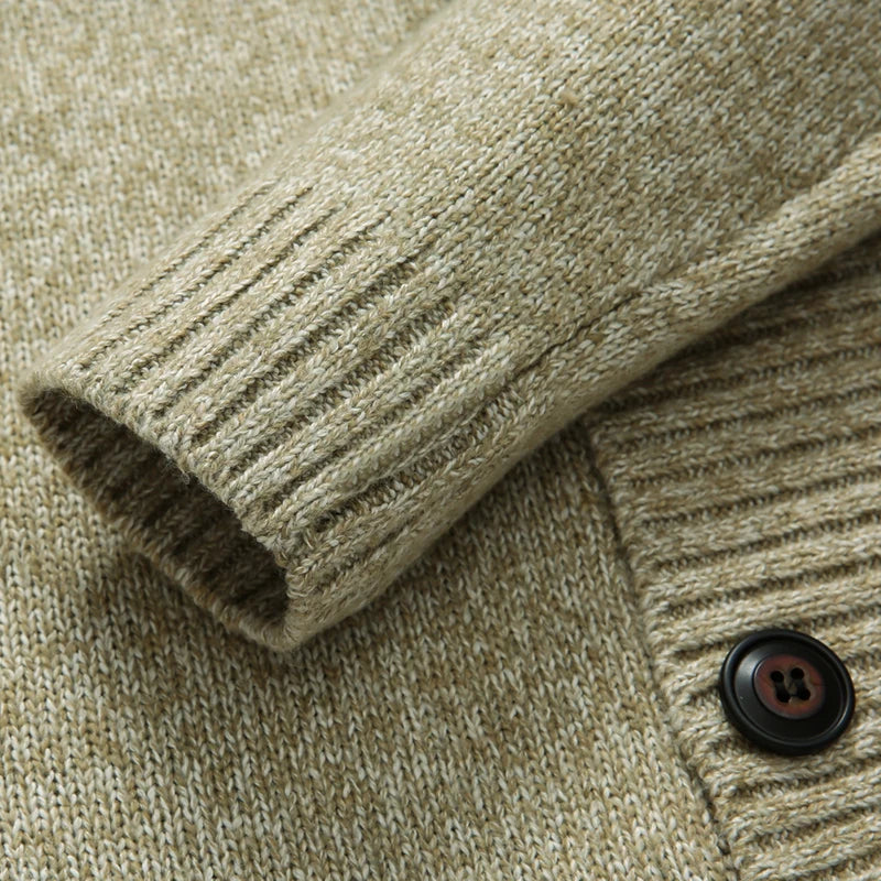 Ramiro - Cardigan en Laine pour Homme Manteau d'Hiver Style Old Money