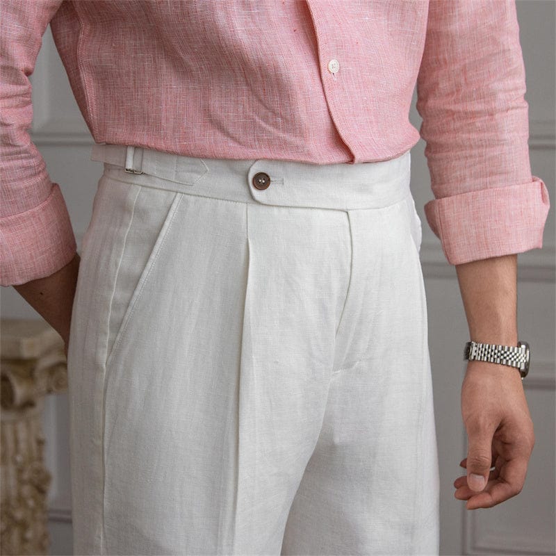 Edward - Pantalon taille haute ajusté
