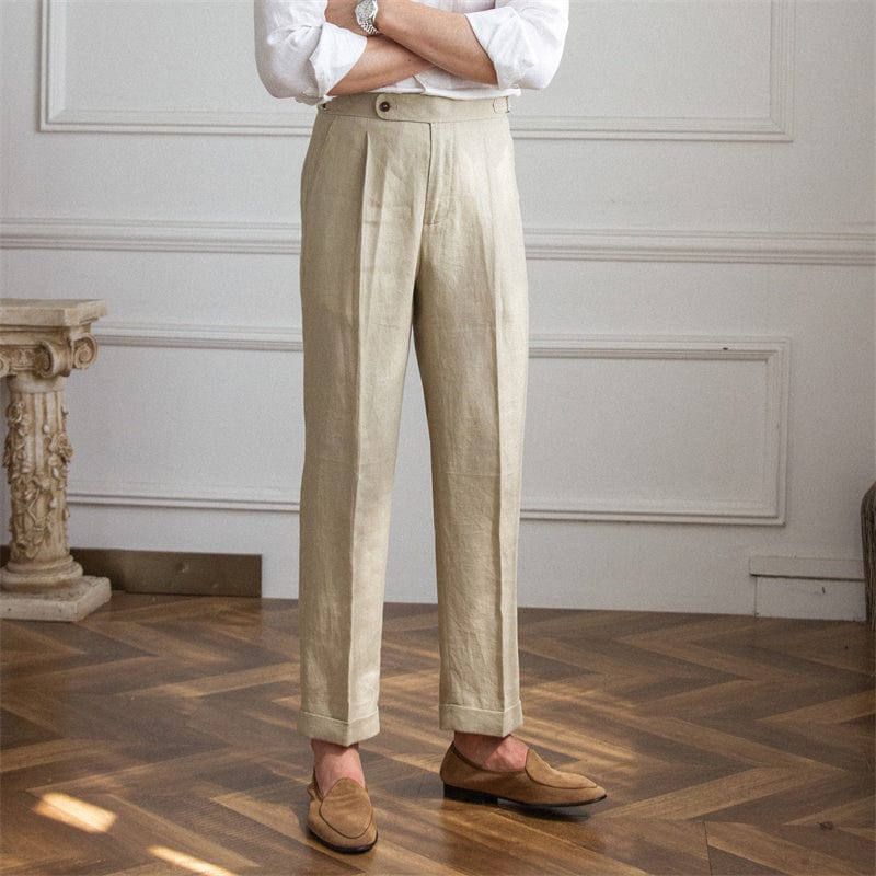 Edward - Pantalon taille haute ajusté