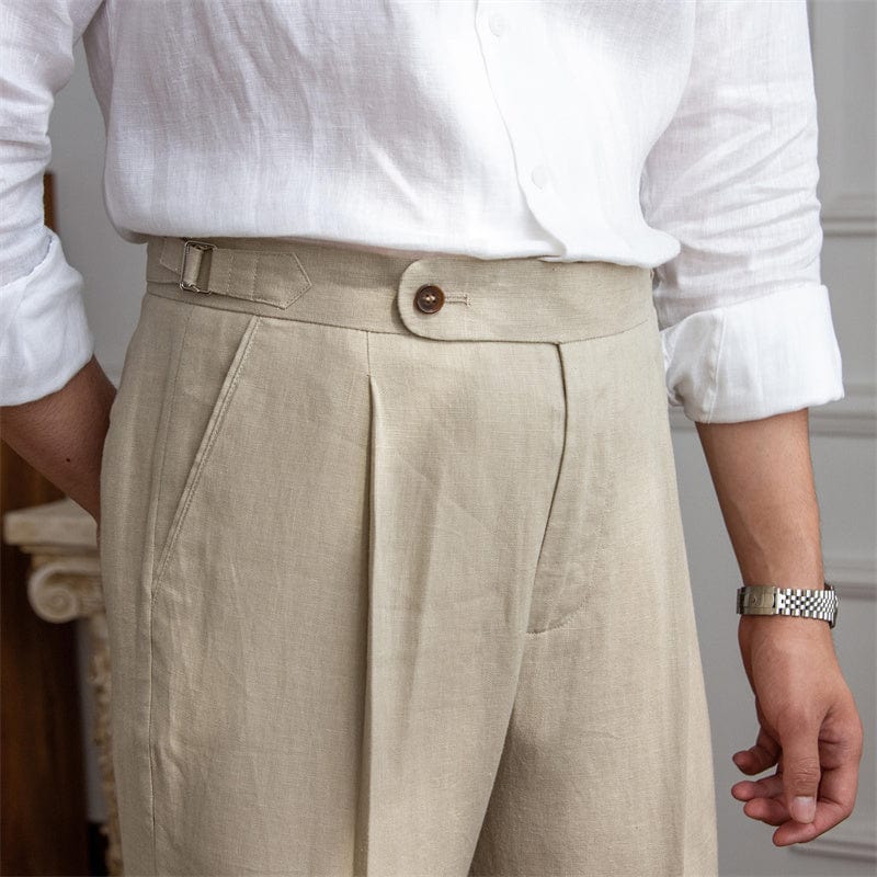 Edward - Pantalon taille haute ajusté