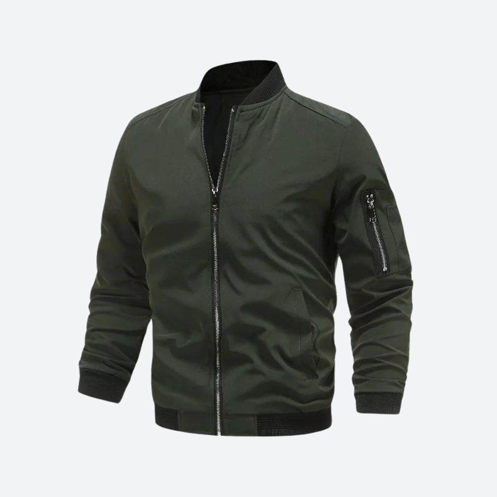 Veste Bomber pour Homme – Cardigan Élégant avec Fermeture Éclair et Poches
