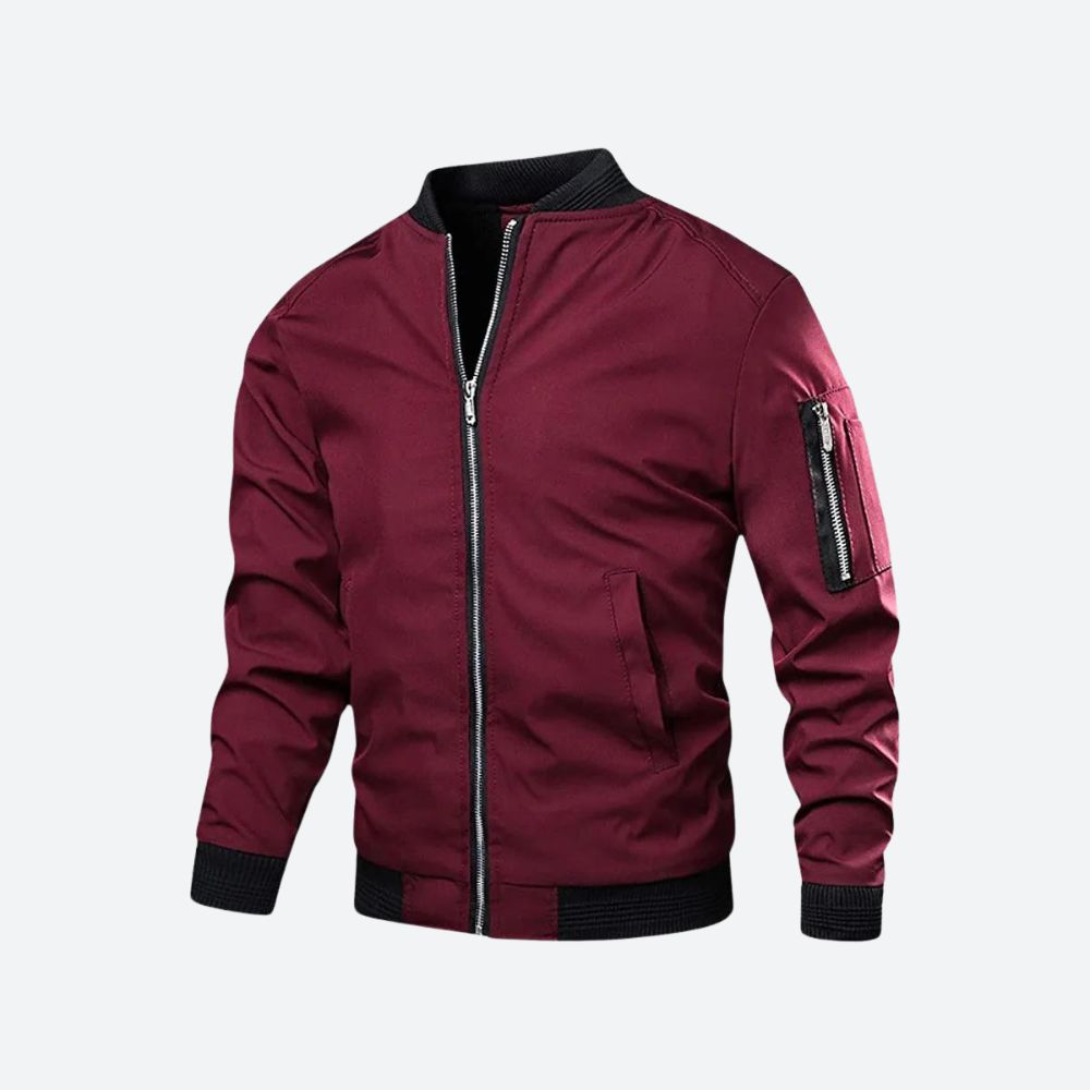 Veste Bomber pour Homme – Cardigan Élégant avec Fermeture Éclair et Poches