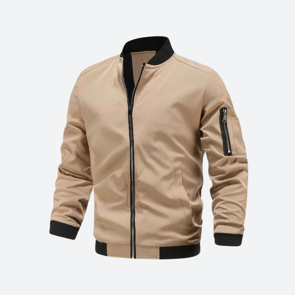 Veste Bomber pour Homme – Cardigan Élégant avec Fermeture Éclair et Poches