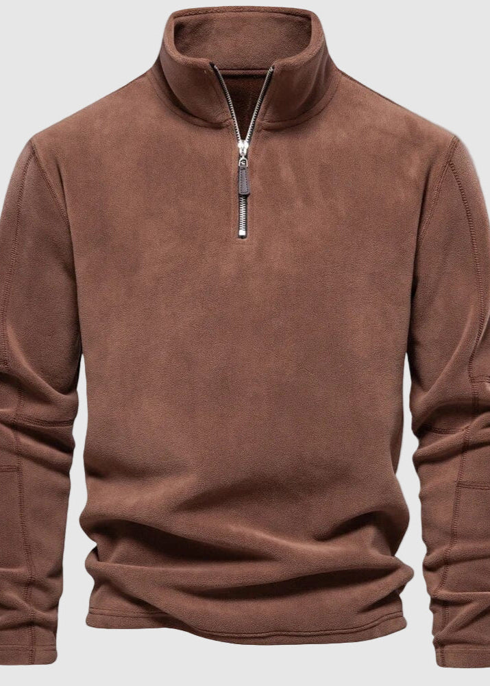 Emil – Pull en polaire à quart de zip pour hommes