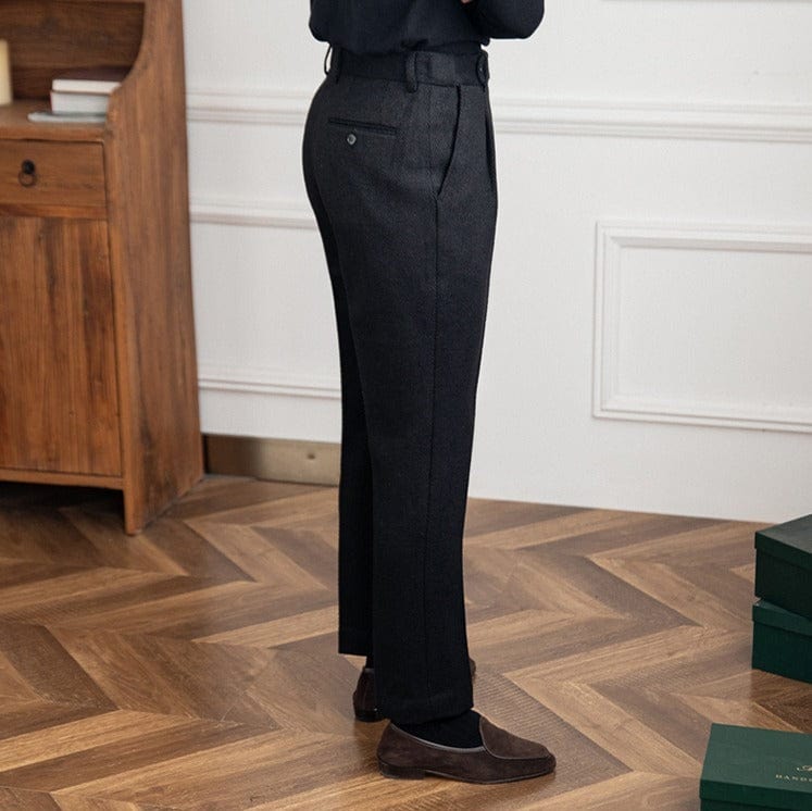 Davide - Pantalon en laine décontracté
